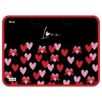 Папка с ручками А4 Först "Сердца", пластик, на молнии, 70мм.