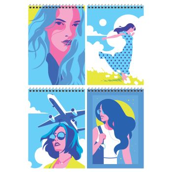 Блокнот А5 80л. на гребне BG 