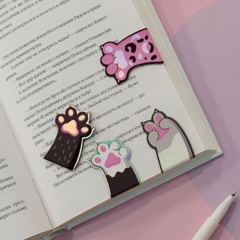 Закладки магнитные для книг, 4шт., MESHU 