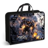 Папка с ручками 1 отделение, А4 Berlingo "Mech Invasion", 340*245*100мм, пластик, на молнии