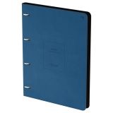 Тетрадь на кольцах А4, 120л., кожзам,  BG "Моно. Синий", иск. кожа, тиснение