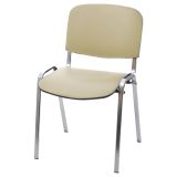 Стул Фабрикант "Изо" DO, №122 (кремовый), CH, каркас металл хром, обивка экокожа кремовый