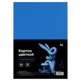 Картон цветной А4, BG, 20л., тонированный, синий, 220г/м2