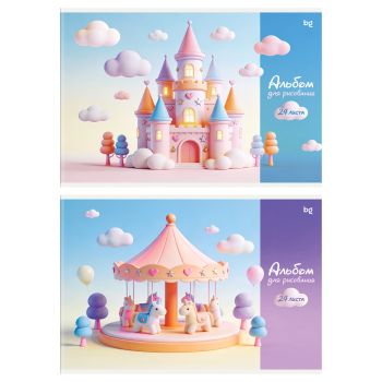 Альбом для рисования 24л., А4, на скрепке BG 