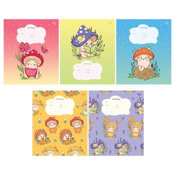 Тетрадь 12л., частая косая линия BG 