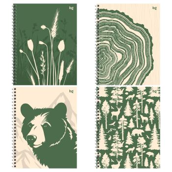 Тетрадь 96л., А5, клетка, на гребне BG 