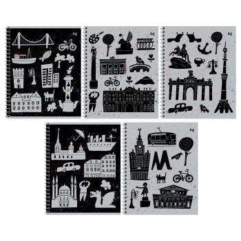 Тетрадь 48л., А5, клетка на гребне BG 