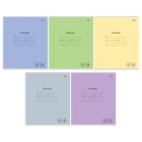 Тетрадь 18л., клетка BG "Однотонная", Микс