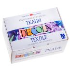 Краски по ткани Decola, 06 цветов, 20мл, картон