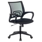 Кресло оператора Бюрократ CH-695N/BLACK, PL, спинка сетка черная TW-01, сиденье ткань черная TW-11, механизм качания (до 150кг)