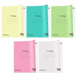 Тетрадь 96л. клетка BG "Новатон. Микс", пластиковая обложка