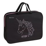 Папка текстильная с ручками 1 отделение, А4 Berlingo "Night sky", 350*265*75мм, текстиль, на молнии