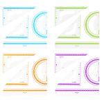 Набор чертежный средний Berlingo "Color" (треуг. 2шт., линейка 20см, транспортир), прозрачный