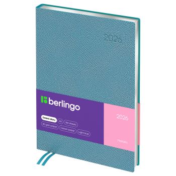 Ежедневник датированный 2026г., А5, 184л., кожзам, Berlingo Ежедневник датированный 2026г., А5, 184л., кожзам, Berlingo