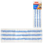 Насадка МОП для швабры OfficeClean Professional с карманами, 40*10см, микрофибра\абразив, бело-синяя Насадка МОП для швабры OfficeClean Professional с карманами, 40*10см, микрофибра\абразив, бело-синяя