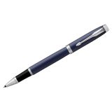 Ручка-роллер Parker "IM Matte Blue CT" черная, 0,8мм, подарочная упаковка Ручка-роллер Parker "IM Matte Blue CT" черная, 0,8мм, подарочная упаковка