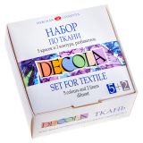 Набор по ткани Decola, краски акриловые 5*20мл, контуры в тубах 2*18мл, разбавитель Набор по ткани Decola, краски акриловые 5*20мл, контуры в тубах 2*18мл, разбавитель
