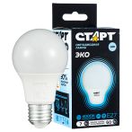 Лампа светодиодная Старт LED, серия "WS" 7W40, тип А "груша", E27, 4000К, нейтральный свет, 25000ч