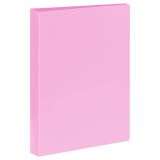Папка на 2 кольцах СТАММ А4, 25мм, 500мкм, пластик, пастель, розовая
