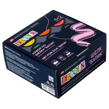 Набор по шелку Decola, краски акриловые 6*50мл, 2 резерва