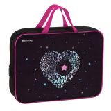 Папка текстильная с ручками 1 отделение, А4 Berlingo "Beauty", 350*265*75мм, текстиль, на молнии