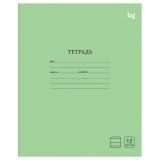 Тетрадь 12л., линия BG "Однотонная", зеленая