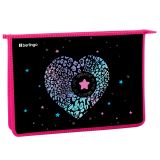 Папка для тетрадей 1 отделение, А4 Berlingo "Beauty", 340*245*40 мм, пластик, на молнии