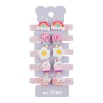 Заколки для волос MESHU, прищепки с топперами, ассорти, 10шт., 3,5см, европодвес