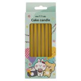 Свечи для торта с держателями MESHU "Straight gold", 11см, 6шт