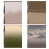 Тетрадь 48л., А5, клетка на гребне BG "Прикосновение тумана", "софт тач" ламинация