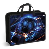 Папка с ручками 1 отделение, А4 Berlingo "Goalpack", 340*245*100мм, пластик, на молнии