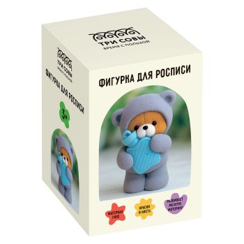 Набор для росписи фигурки из гипса ТРИ СОВЫ Набор для росписи фигурки из гипса ТРИ СОВЫ