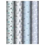 Упаковочная бумага глянц. 70*100см, MESHU "Winter mood", 80г/м2, ассорти 4 дизайна