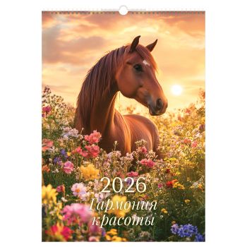 Календарь настенный перекидной на гребне, 340*480 мм 6л. BG Календарь настенный перекидной на гребне, 340*480 мм 6л. BG