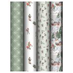 Упаковочная бумага глянц. 70*100см, MESHU "Winter time", 80г/м2, ассорти 5 дизайнов