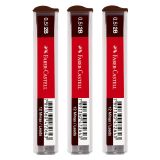 Грифели для механических карандашей Faber-Castell "Polymer", 0,5мм, 2B, набор 3шт., европодвес