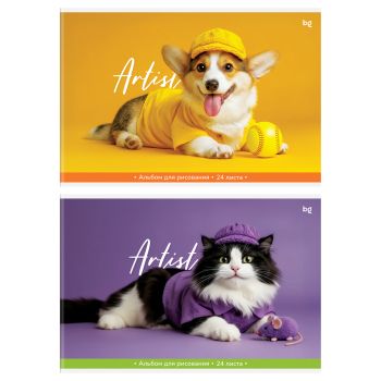 Альбом для рисования 24л., А4, на скрепке BG 