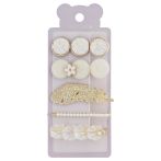 Заколки для волос MESHU, цвет перламутр, 5шт., европодвес