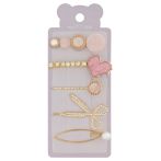 Заколки для волос MESHU, золотистые, 5шт., европодвес