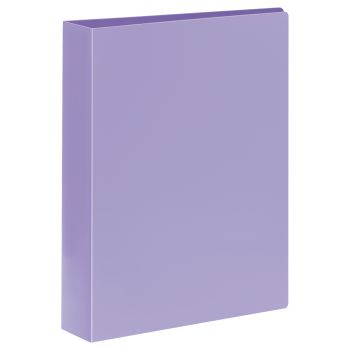 Папка на 4 кольцах СТАММ А4, 40мм, 500мкм, пластик, пастель, фиолетовая