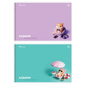 Альбом для рисования 40л., А4, на гребне BG 