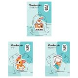 Набор деревянных значков MESHU "Sports animals", каширование, 3шт. Набор деревянных значков MESHU "Sports animals", каширование, 3шт.