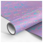 Упаковочная бумага глянц. 70*100см, MESHU "Бриллиант", 90г/м2, отд. фольгой