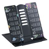 Подставка для книг СТАММ, металлическая, мини-формат, "Космонавты"