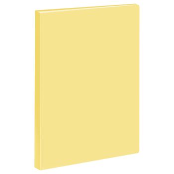 Папка с 20 вкладышами СТАММ А4, 14мм, 500мкм, пластик, пастель, желтая