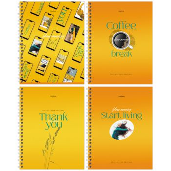 Тетрадь 48л., А5, клетка на гребне BG 