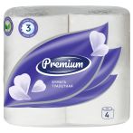 Бумага туалетная OfficeClean "Premium" 3-слойная, 4шт., тиснение, белая Бумага туалетная OfficeClean "Premium" 3-слойная, 4шт., тиснение, белая