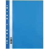 Папка-скоросшиватель пластик. перф. OfficeSpace А4, 120мкм, синяя с прозр. верхом