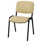 Стул Фабрикант "Изо" DO, №122 (кремовый), BL, каркас черный, обивка экокожа кремовый