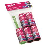 Ролик для чистки одежды York, универсальный для удаления пыли и ворса + 4 сменных блока по 20 листов